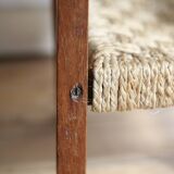 Pair of children's armchairs in rope, attributed to Audoux Minet.