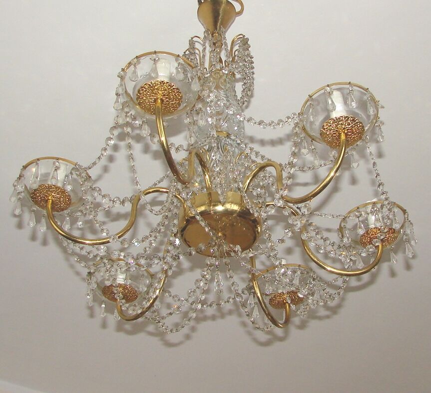 Brass chandelier, 1960s