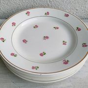 Lot 6 assiettes dessert porcelaine Moulin des Loups