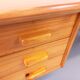 Vintage sled leg pine executive desk from the 60s-70s