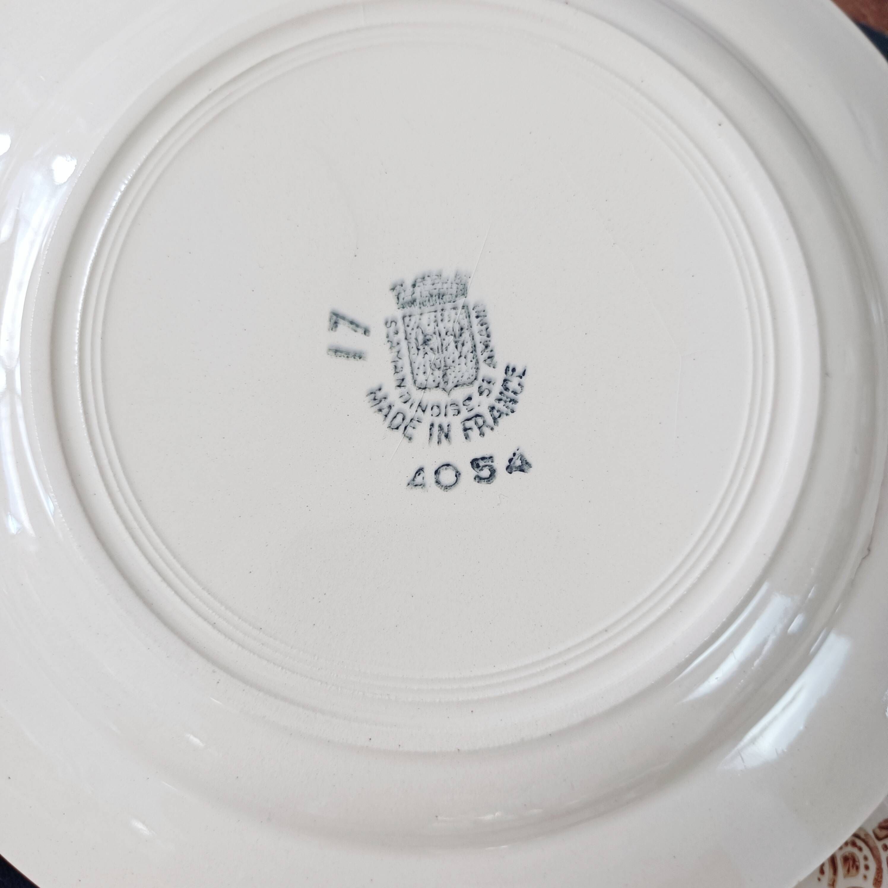 Set of 5 dessert plates, Société amandinoise de St-Amand