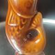 Carafe and glasses "Fish" Amber Ceramic Vintage USSR era