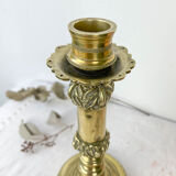 Candle holder in chiseled bronze Louis XVI style
