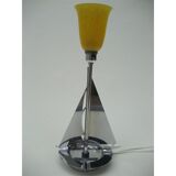 Lampe de bureau art déco chromée en forme de voilier