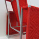 Fauteuil tissé en nylon rouge
