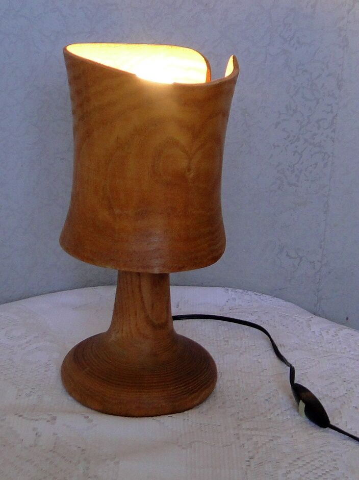 Wooden table lamp mass size including design lampshade 70/80