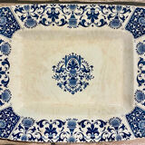 Rectangular dish, Manufacture de Gien, model Carré Bleu