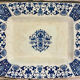 Rectangular dish, Manufacture de Gien, model Carré Bleu