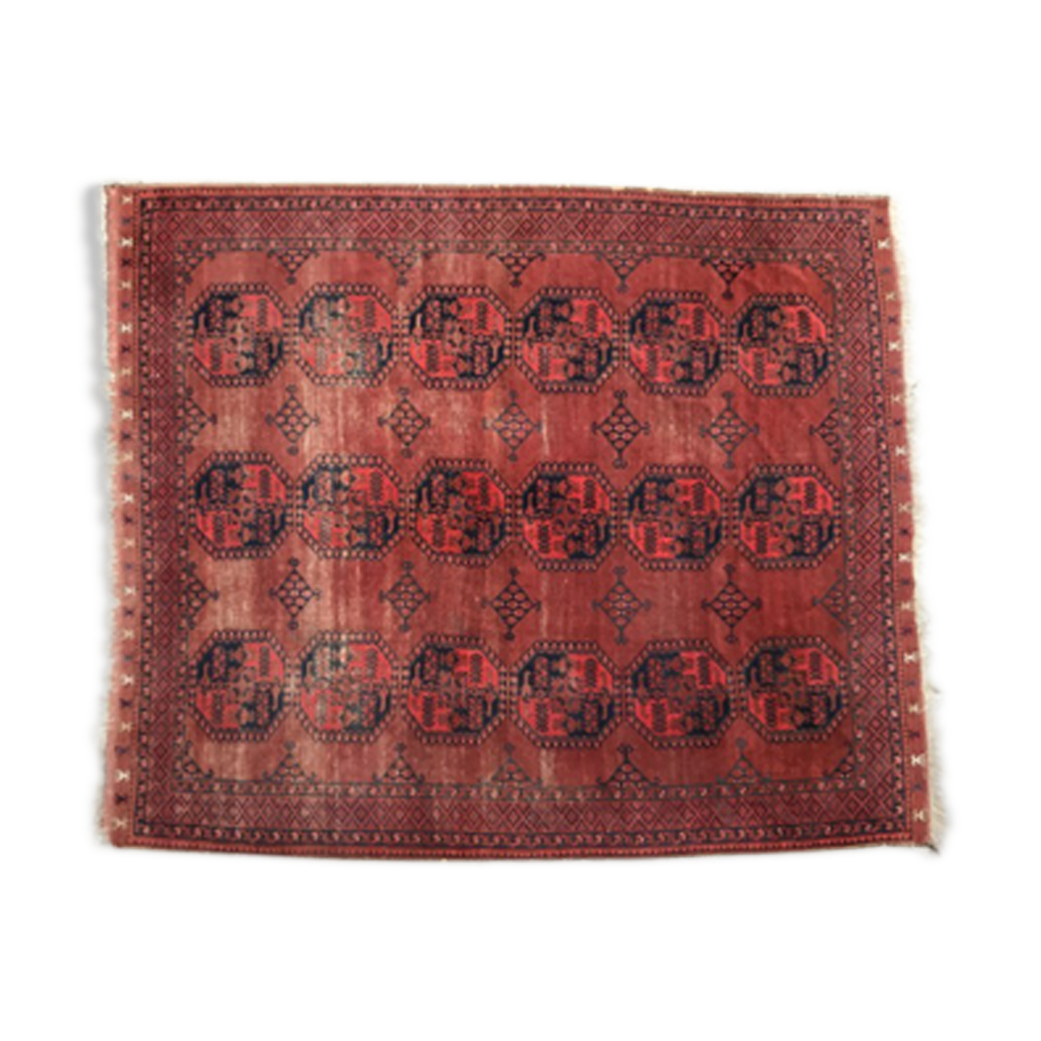 Large carpet former Turkmen afghan handmade 286 X 342 CM