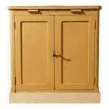 Antique butter yellow kitchen sideboard, late 19th - early 20th century.