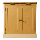 Ancien buffet de cuisine jaune beurre, fin XIXe - début XXe