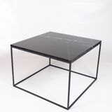 Coffee Table With Black Marble Top And Metal Frame