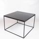 Coffee Table With Black Marble Top And Metal Frame