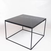 Coffee Table With Black Marble Top And Metal Frame