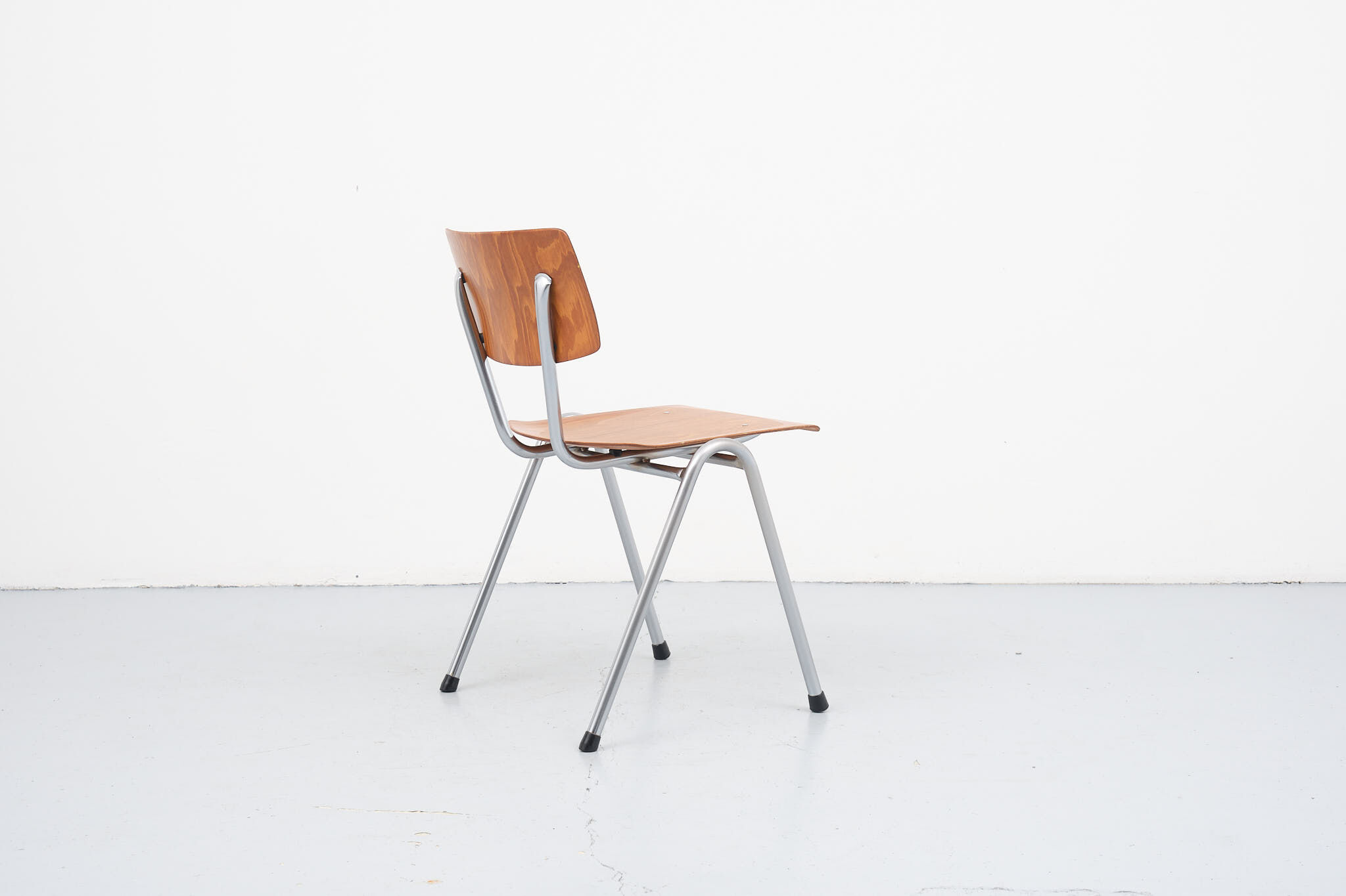 Vintage chair eromes oak chrome