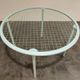 Vintage round glass dining table by Fly line Italy, 1960s