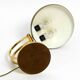 Huge 1970s brass table lamp with adjustable neck and shade from Hillebrand