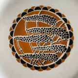 5 assiettes plates anciennes en faïence Sarreguemines
