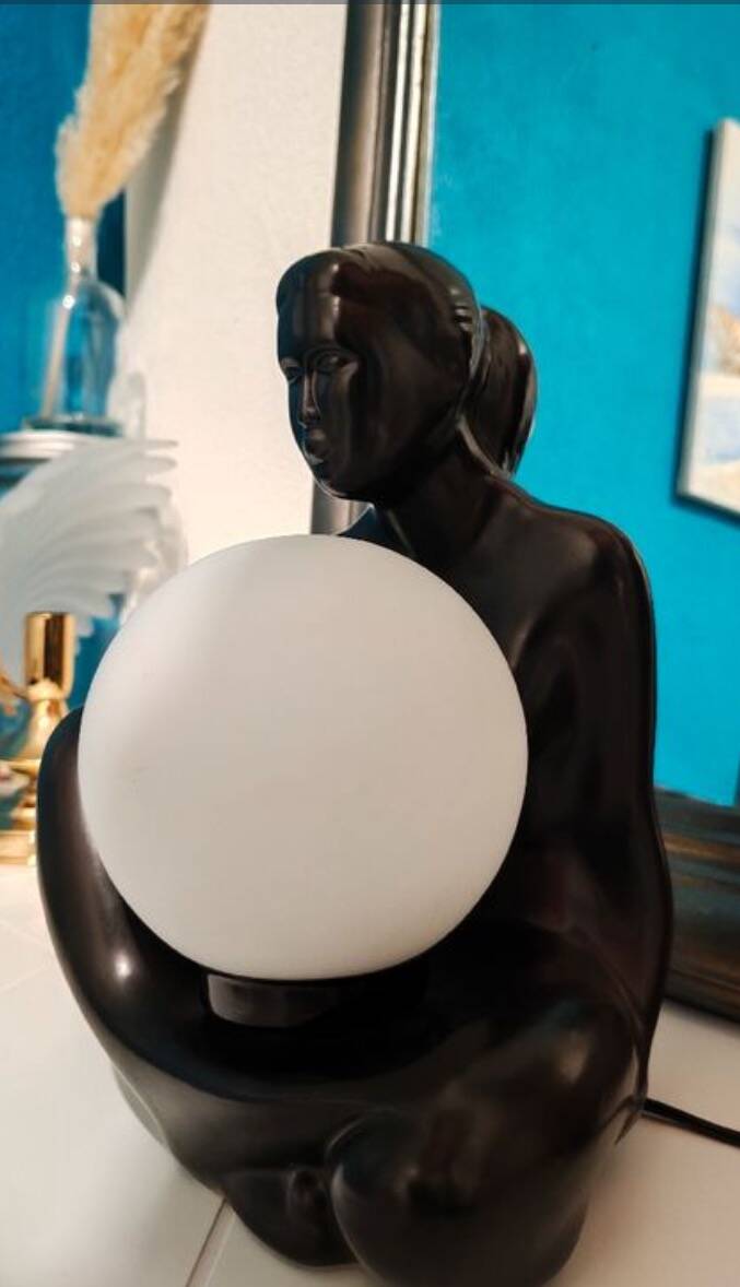 Vintage ceramic lamp from the 1980s