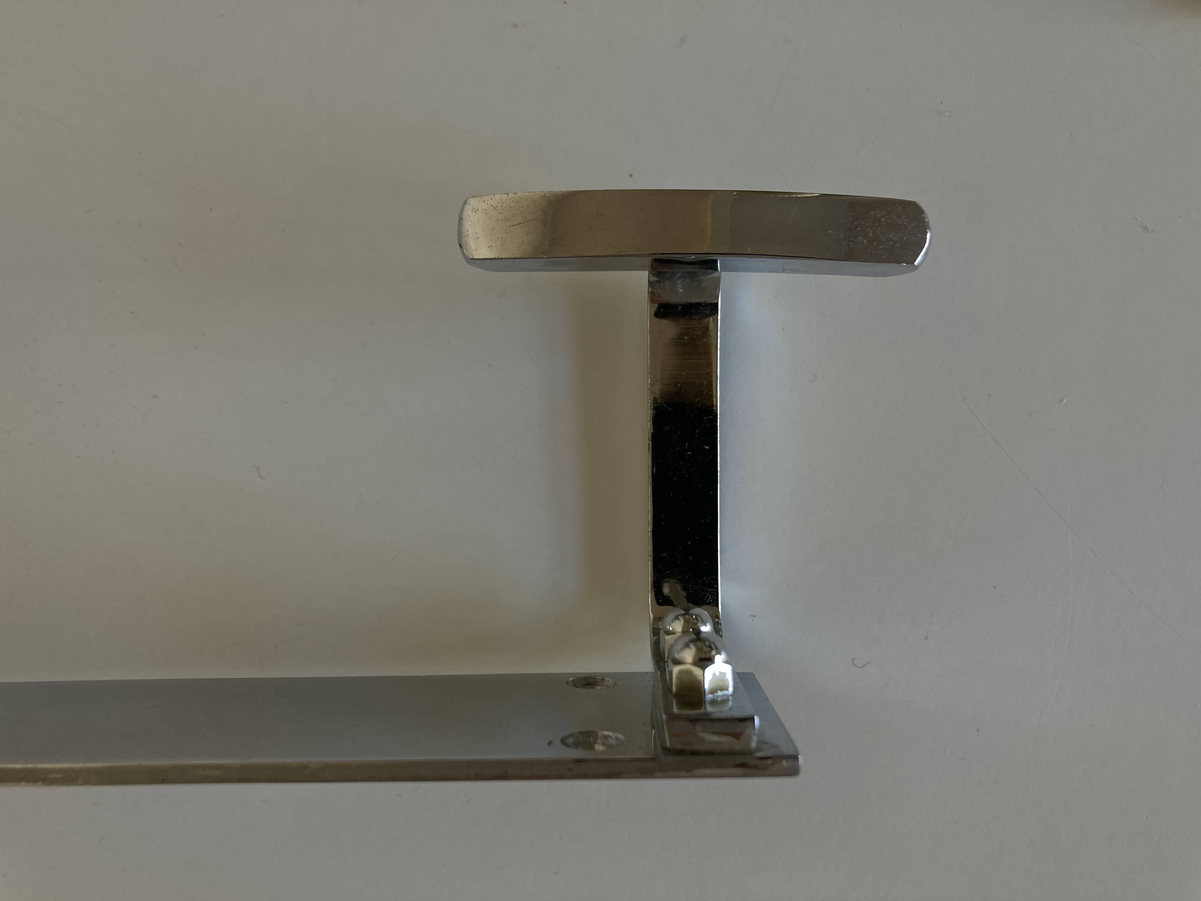 chrome bathroom hook art deco 1950