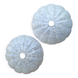 Set of 2 speckled art deco glass globes