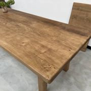 Large farm table from the 60s, in solid oak, with extensions