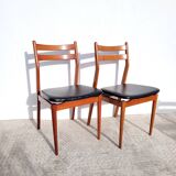 2 Scandinavian wooden chairs