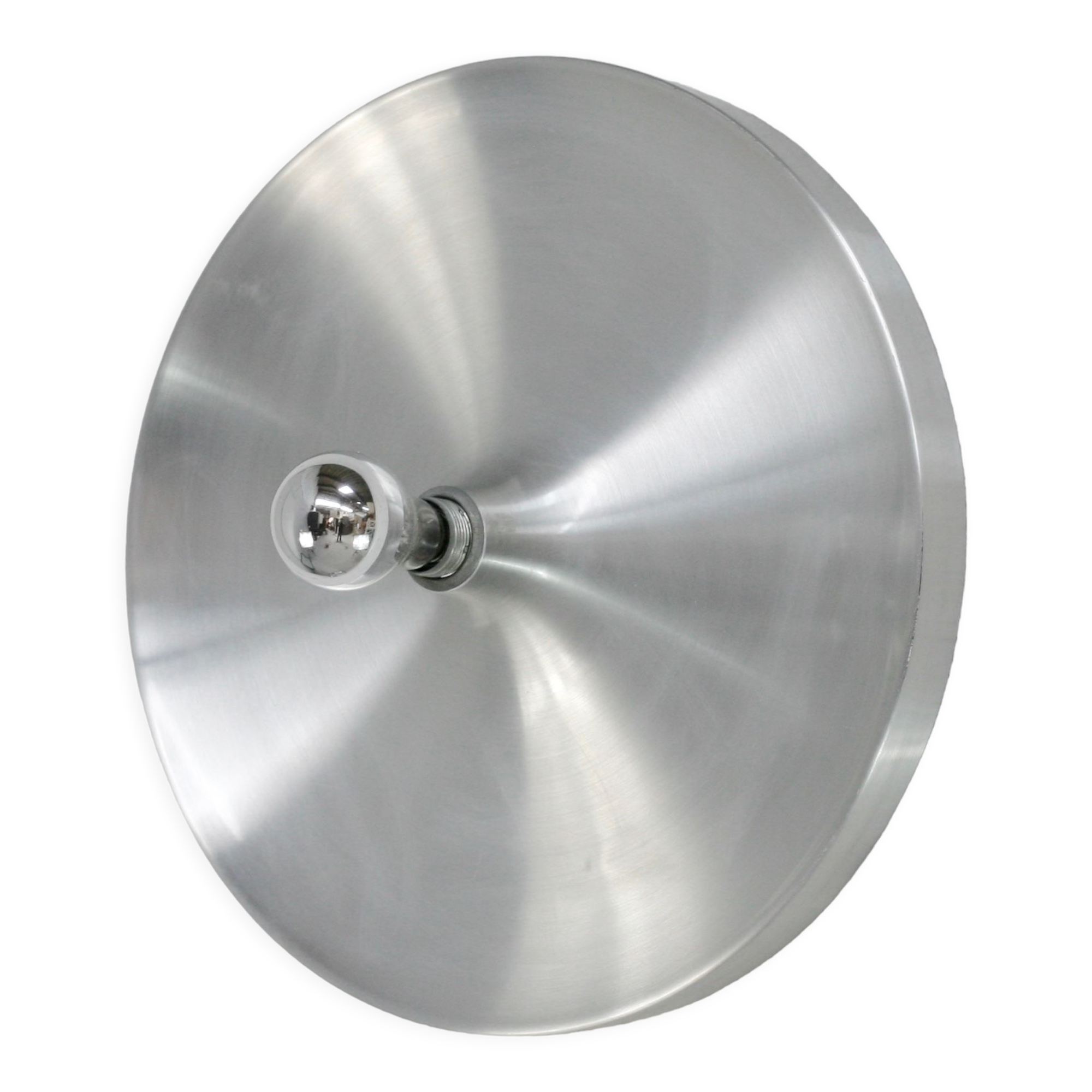 “Space age” wall lamp in aluminum. Circa 1970