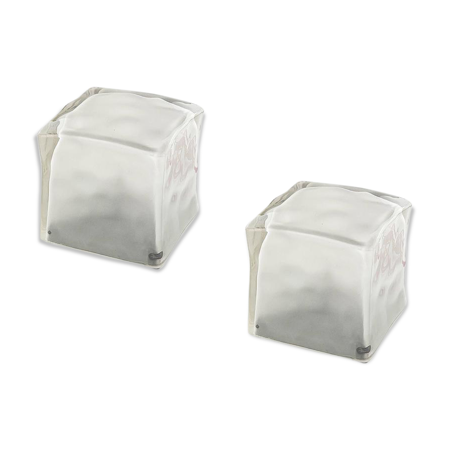 Pair of Scandinavian glass table lamps