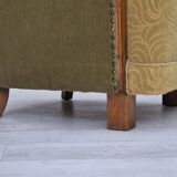 1960s, Danish highback armchair, original condition, cotton/wool.