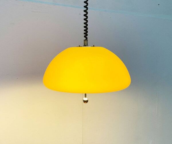 Lampe suspension Cabras de style Space Age du milieu du siècle par Luigi Massoni pour Guzzini, années 1960