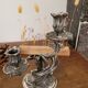 Candelabrum / Chandelier with 3 lights by Saglier Frères