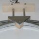 Pair of 60s wall lights in metal and opaline