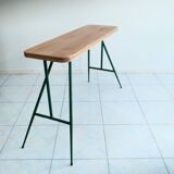 Console "The Knitter", foldable, solid oak