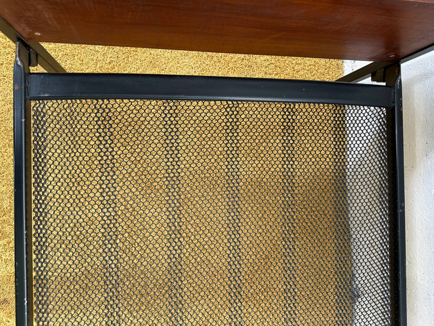 Daybed or Scandinavian single bed with teak veneer.