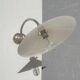 Wall lamp in opaline chrome scrolls Art Deco