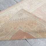 Turkish oushak runner, vintage hallway rug