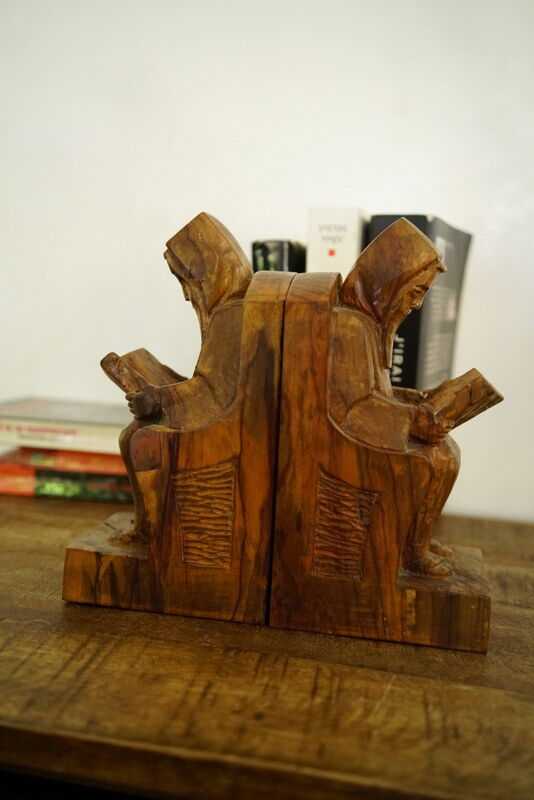 Wooden bookends