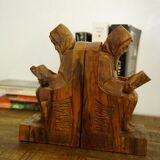 Wooden bookends