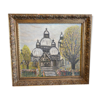 Old painting Sacré Cœur Paris
