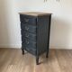 Chiffonnier vintage en bois peint en noir