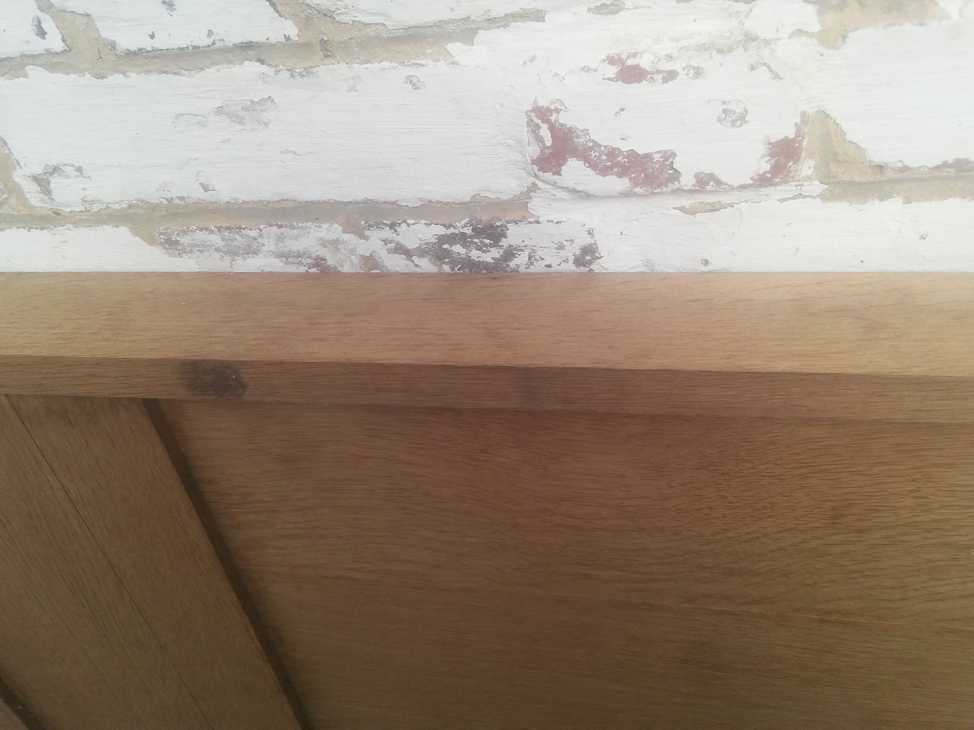Scandinavian style headboard vintage oak wood 50s