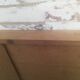 Scandinavian style headboard vintage oak wood 50s