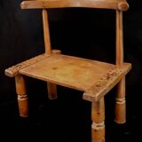 Ancienne et authentique chaise baoulé baule akan - côte d'ivoire