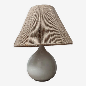 Table lamp - Ceramic and rope - Year 60'