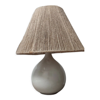 Table lamp - Ceramic and rope - Year 60'