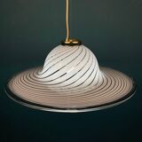 Suspension en verre Murano tourbillonnant, Italie, années 1970