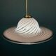 Swirling Murano glass pendant lamp, Italy, 1970s
