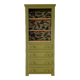 Meuble de rangement vintage en bois vert
