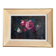 Oil on canvas with bouquet